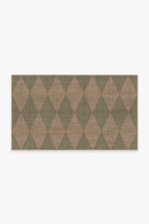 Palazzo Sage Green Re-Jute Rug Cerise Coconut