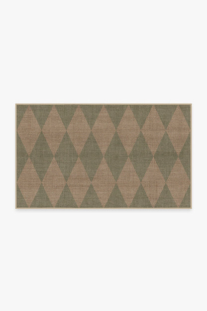 Palazzo Sage Green Re-Jute Rug Cerise Coconut