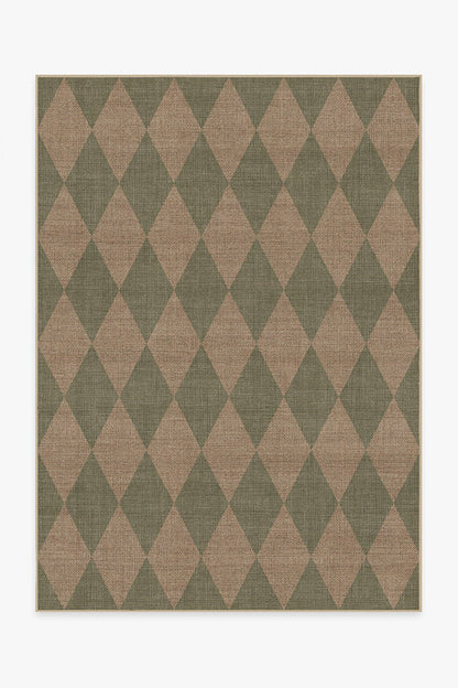 Palazzo Sage Green Re-Jute Rug Cerise Coconut