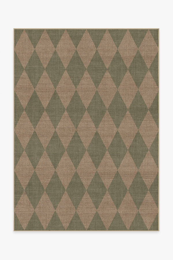 Palazzo Sage Green Re-Jute Rug Cerise Coconut