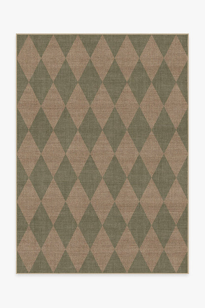 Palazzo Sage Green Re-Jute Rug Cerise Coconut