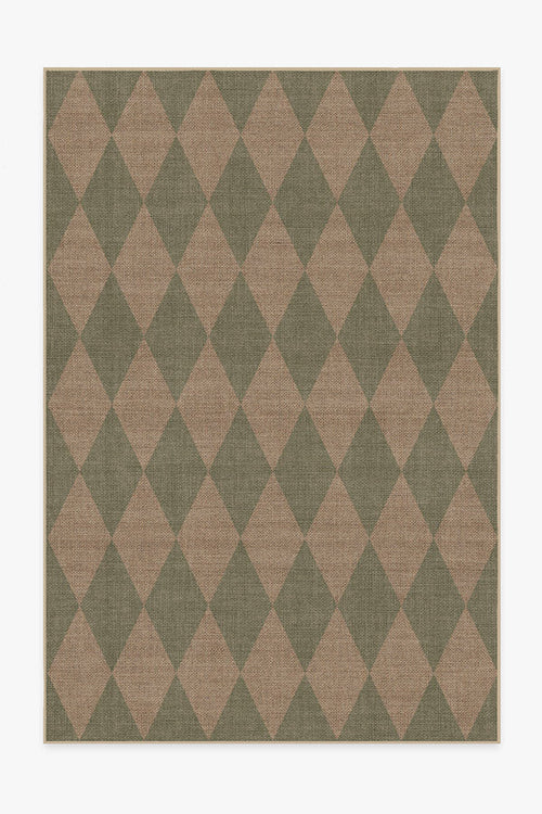 Palazzo Sage Green Re-Jute Rug Cerise Coconut