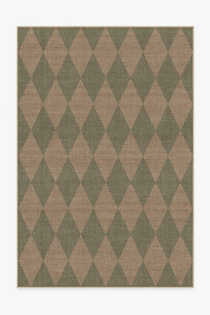 Palazzo Sage Green Re-Jute Rug Cerise Coconut