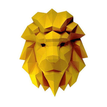 Lion Head Wall Art Decor Magenta Craft