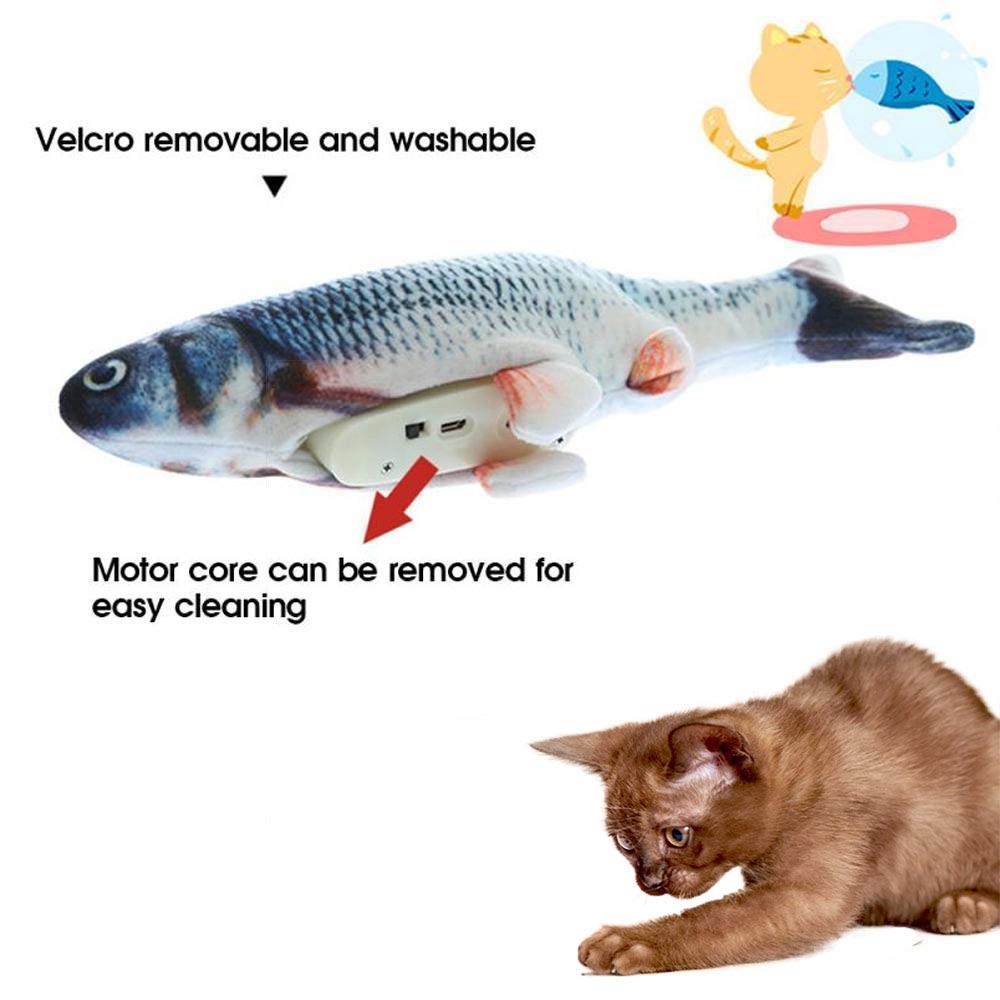 Electric Flipping Fish Toy for Cats Yellow Pandora