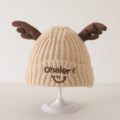 Winter and Autumn Cute Deer Antlers Knit Hat for Baby: Sweet Cute Hat Chocolate Lily