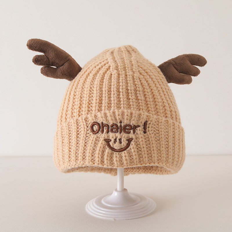 Winter and Autumn Cute Deer Antlers Knit Hat for Baby: Sweet Cute Hat Chocolate Lily