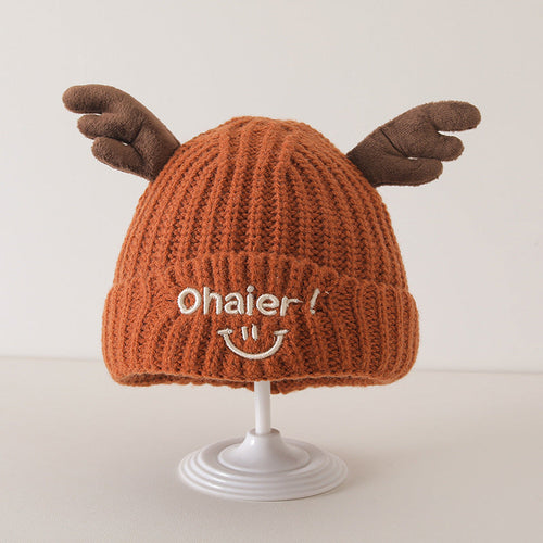 Winter and Autumn Cute Deer Antlers Knit Hat for Baby: Sweet Cute Hat Chocolate Lily