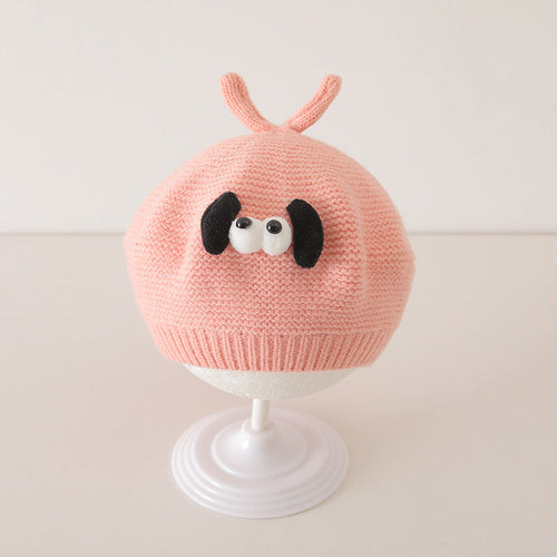 Winter and Autumn Cute Cartoon Knited Hat for Baby: Painter’s Beret Chocolate Lily