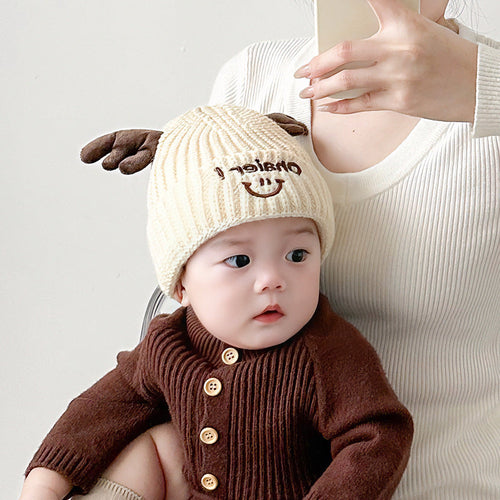 Winter and Autumn Cute Deer Antlers Knit Hat for Baby: Sweet Cute Hat Chocolate Lily