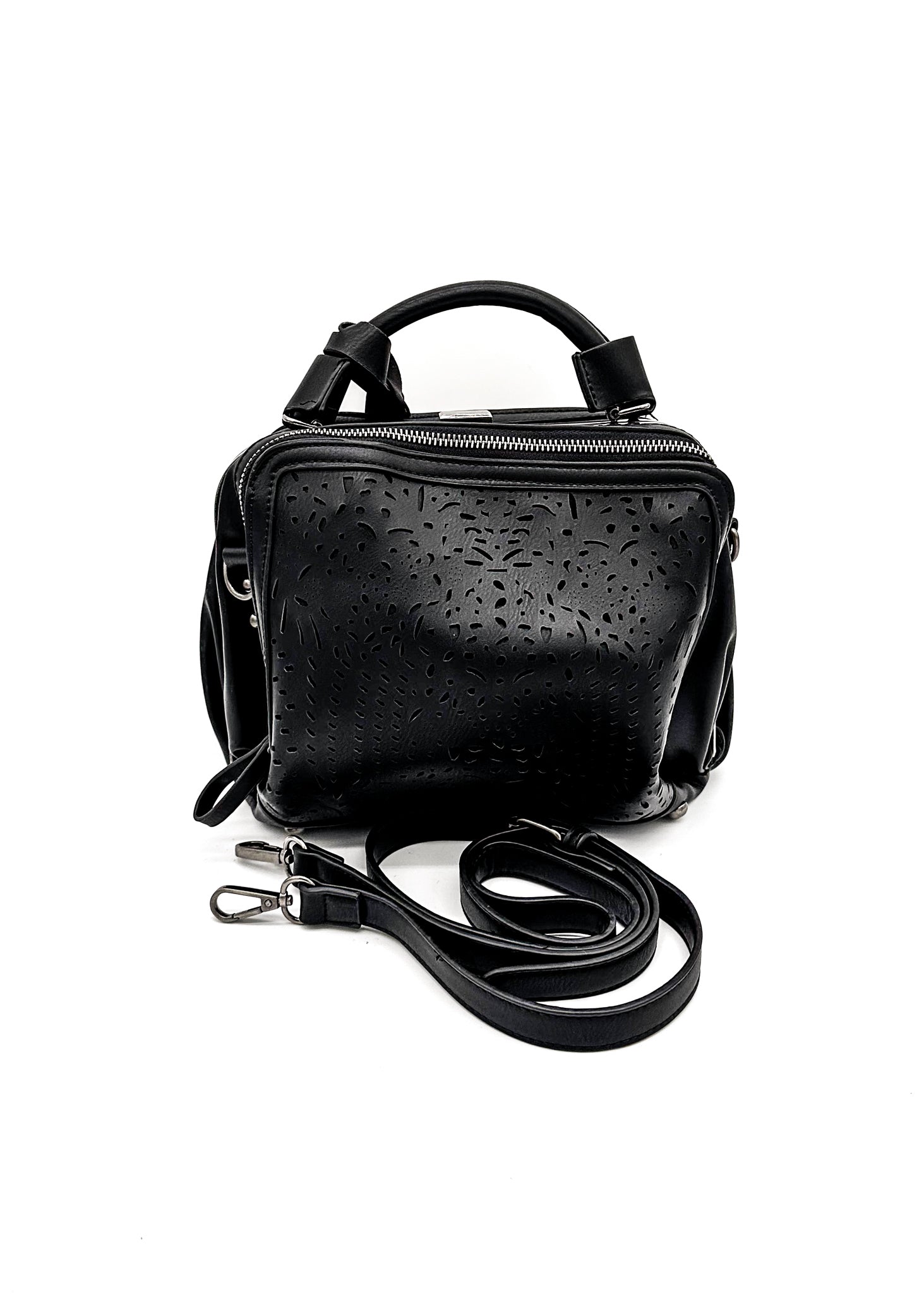 Savvy Handbag in Black Copper Maple