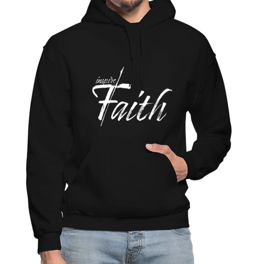 Mens Hoodie - Pullover Hooded Sweatshirt - Graphic/inspire Faith Grey Coco