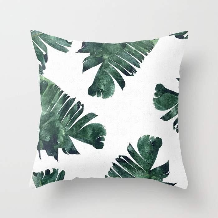 Banana Leaf Watercolor Pattern Cushion/Pillow Scorpius