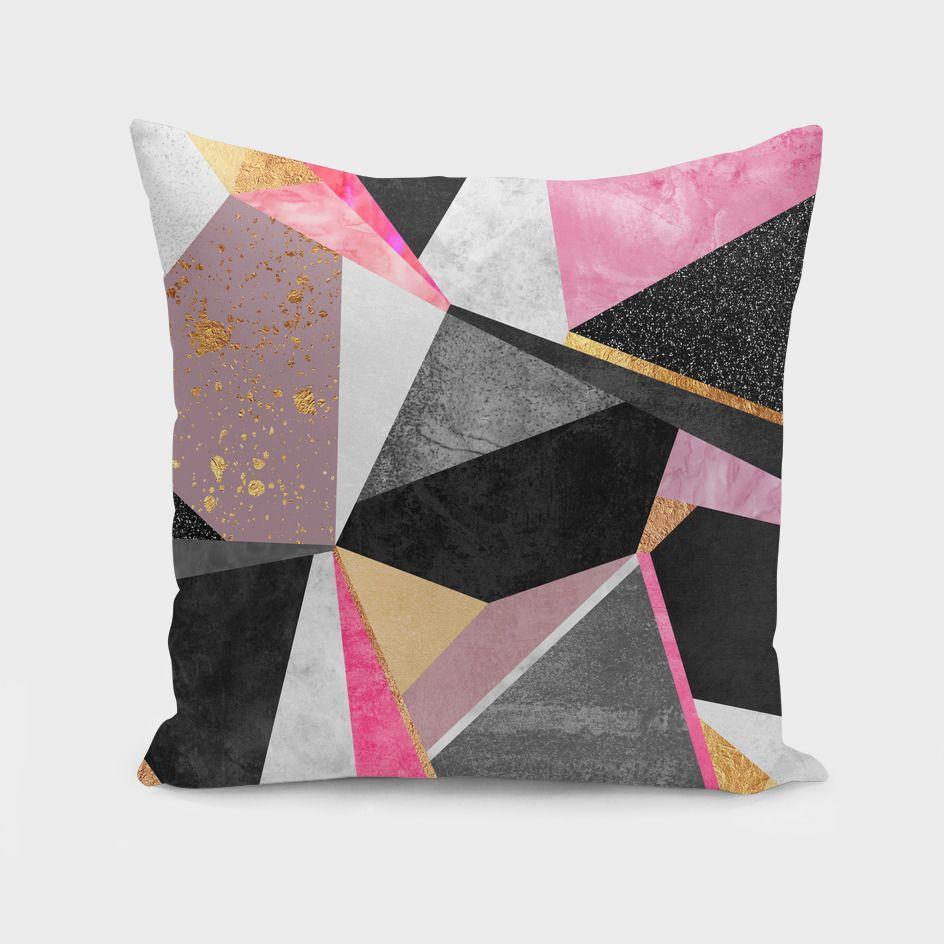 Geometry  Pink Cushion/Pillow Scorpius