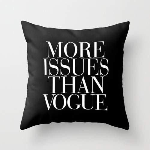 More issue then vogue black Pillow Scorpius