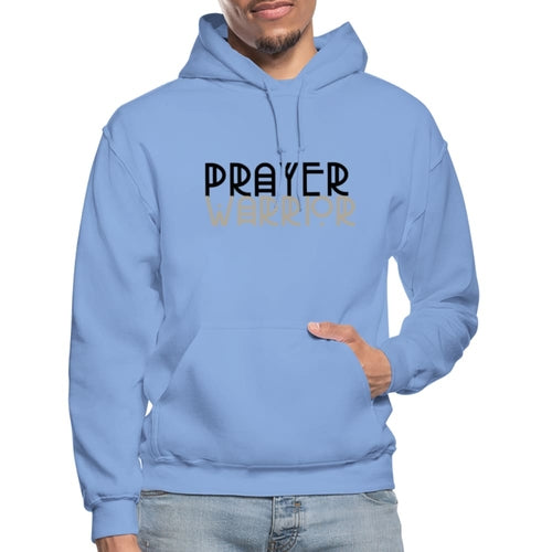 Mens Hoodie - Pullover Hooded Shirt / Prayer Warrior Grey Coco