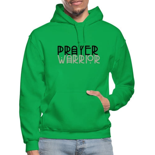 Mens Hoodie - Pullover Hooded Shirt / Prayer Warrior Grey Coco