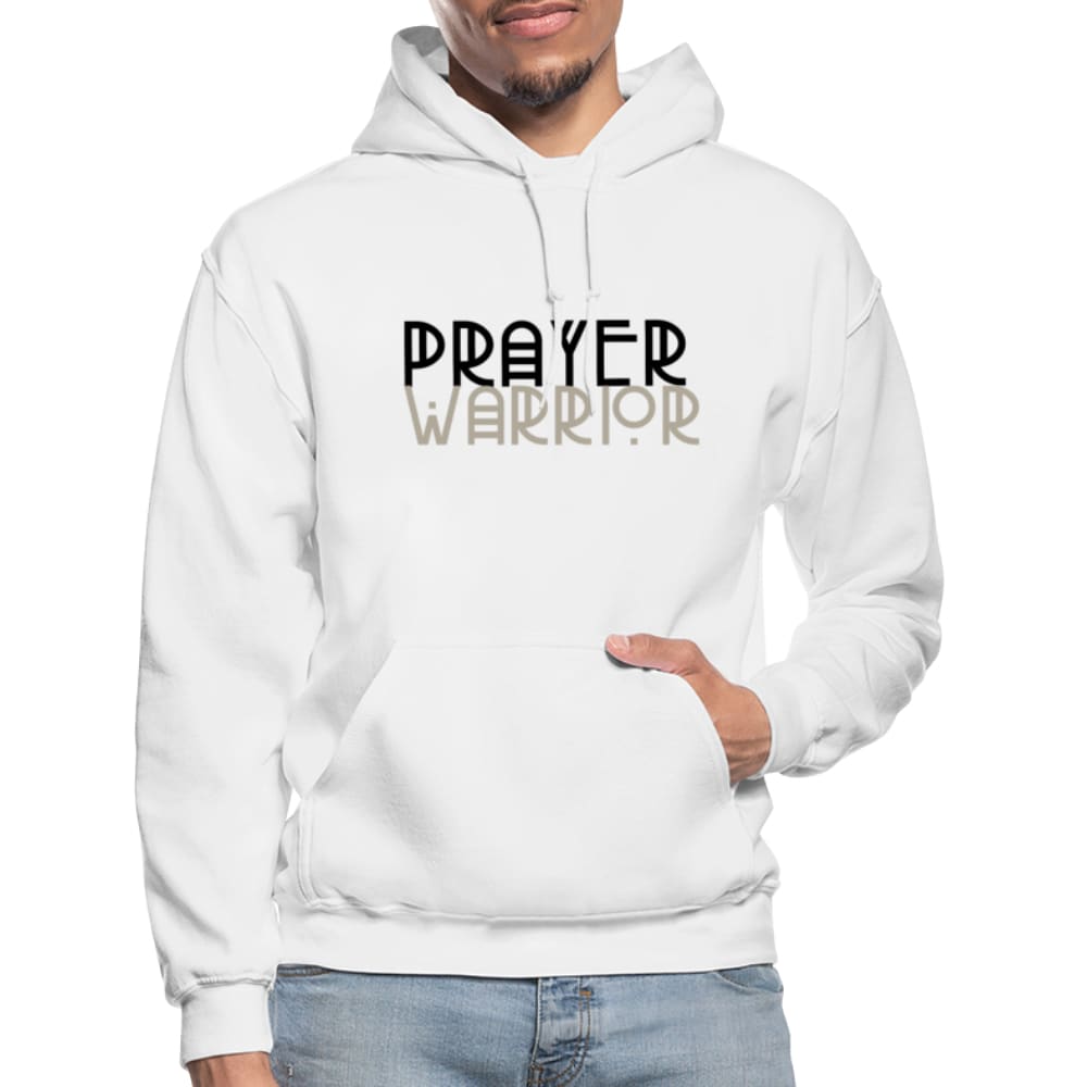 Mens Hoodie - Pullover Hooded Shirt / Prayer Warrior Grey Coco