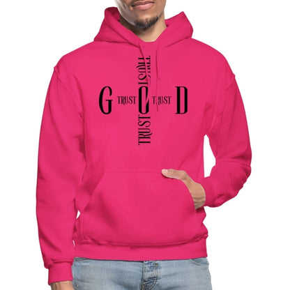 Mens Hoodie / Trust God Sweatshirt - S521545 Grey Coco