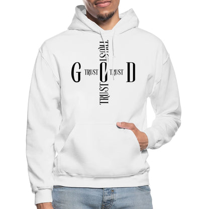 Mens Hoodie / Trust God Sweatshirt - S521545 Grey Coco