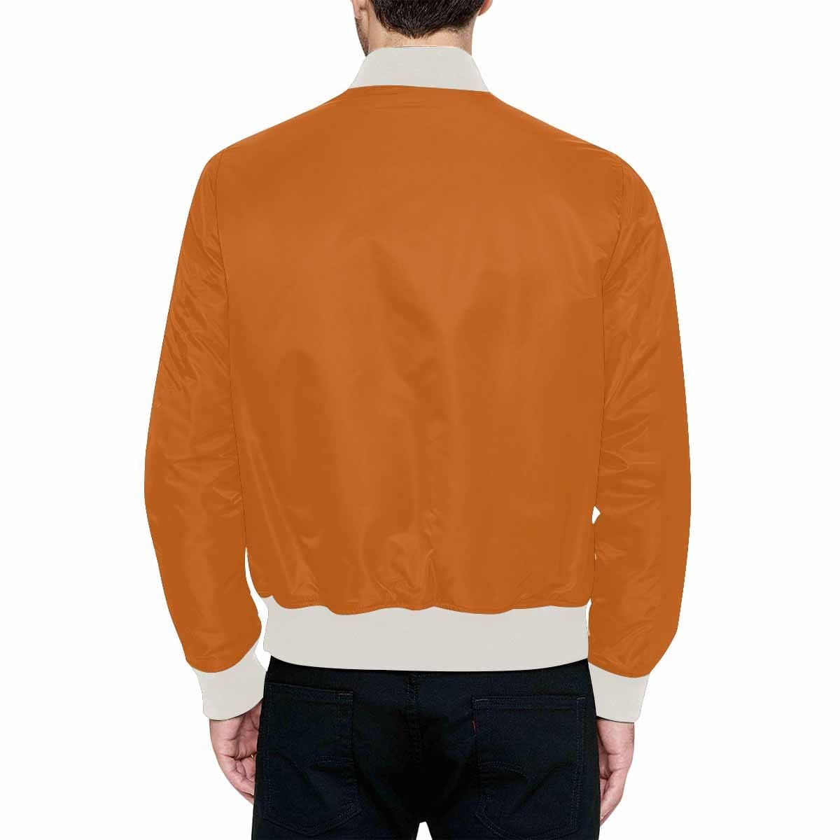 Bomber Jacket for Men, Cinnamon Brown Grey Coco