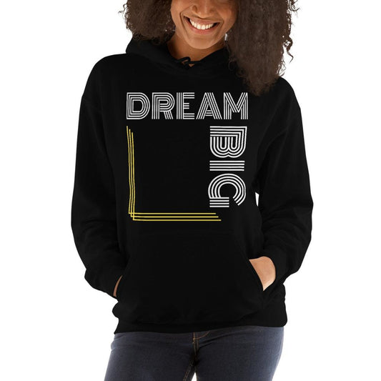 Womens Hoodie - Pullover Hooded Sweatshirt - Graphic/dream Big Grey Coco