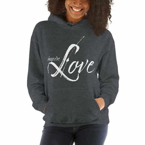 Womens Hoodie - Pullover Hooded Sweatshirt - Graphic/inspire Love Grey Coco