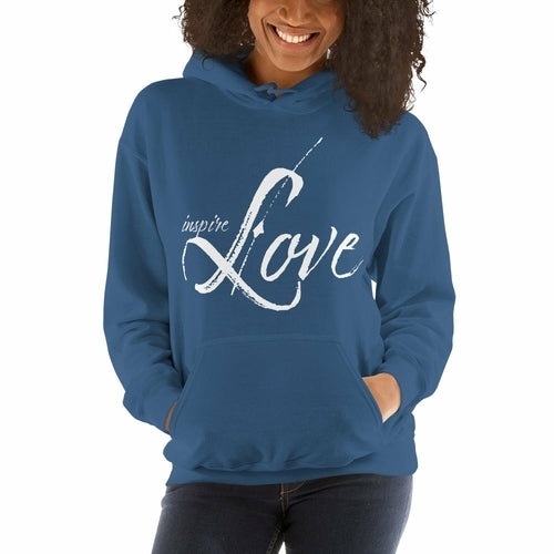 Womens Hoodie - Pullover Hooded Sweatshirt - Graphic/inspire Love Grey Coco