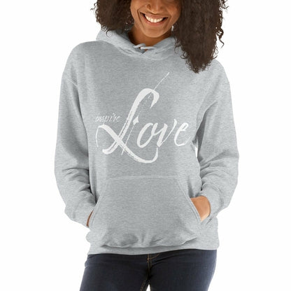 Womens Hoodie - Pullover Hooded Sweatshirt - Graphic/inspire Love Grey Coco