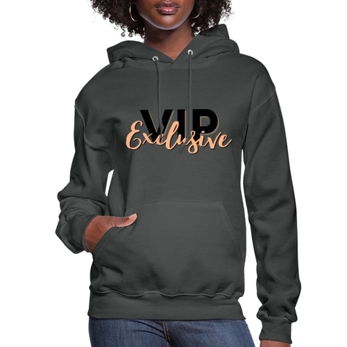 Womens Hoodie - Pullover Hooded Sweatshirt - Graphic/vip Exclusive Grey Coco