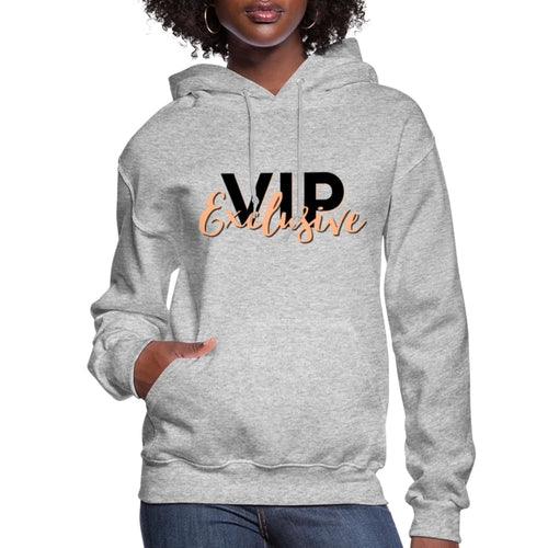 Womens Hoodie - Pullover Hooded Sweatshirt - Graphic/vip Exclusive Grey Coco