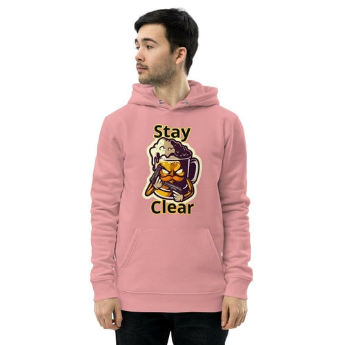 Unisex essential eco hoodie 'Stay Off Me' Cerise Alfie