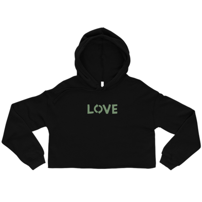 Women's Love Crop Hoodie Peach Ares