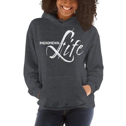 Womens Hoodie - Pullover Hooded Sweatshirt - Graphic/phenomenal Life Grey Coco