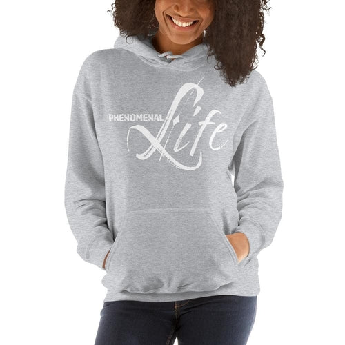 Womens Hoodie - Pullover Hooded Sweatshirt - Graphic/phenomenal Life Grey Coco