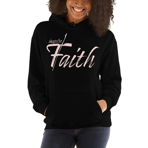 Womens Hoodie - Pullover Sweatshirt - Pink Graphic / Inspire Faith Grey Coco