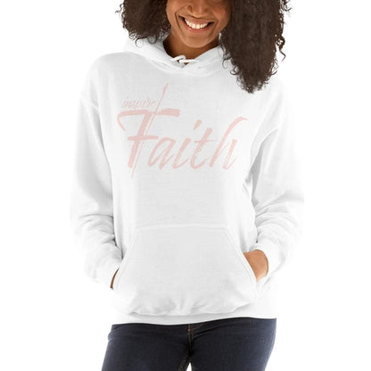 Womens Hoodie - Pullover Sweatshirt - Pink Graphic / Inspire Faith Grey Coco