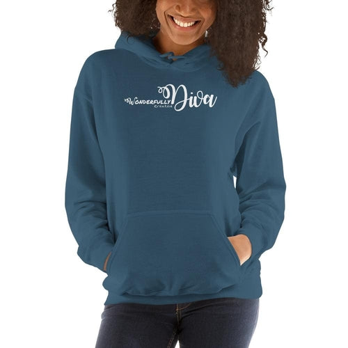 Womens Hoodie - Pullover Sweatshirt - Wonderfully Created Diva Grey Coco