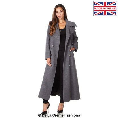 Wool Blend Double Breasted Maxi Coat (2004-WOOL) Rose Eleusis